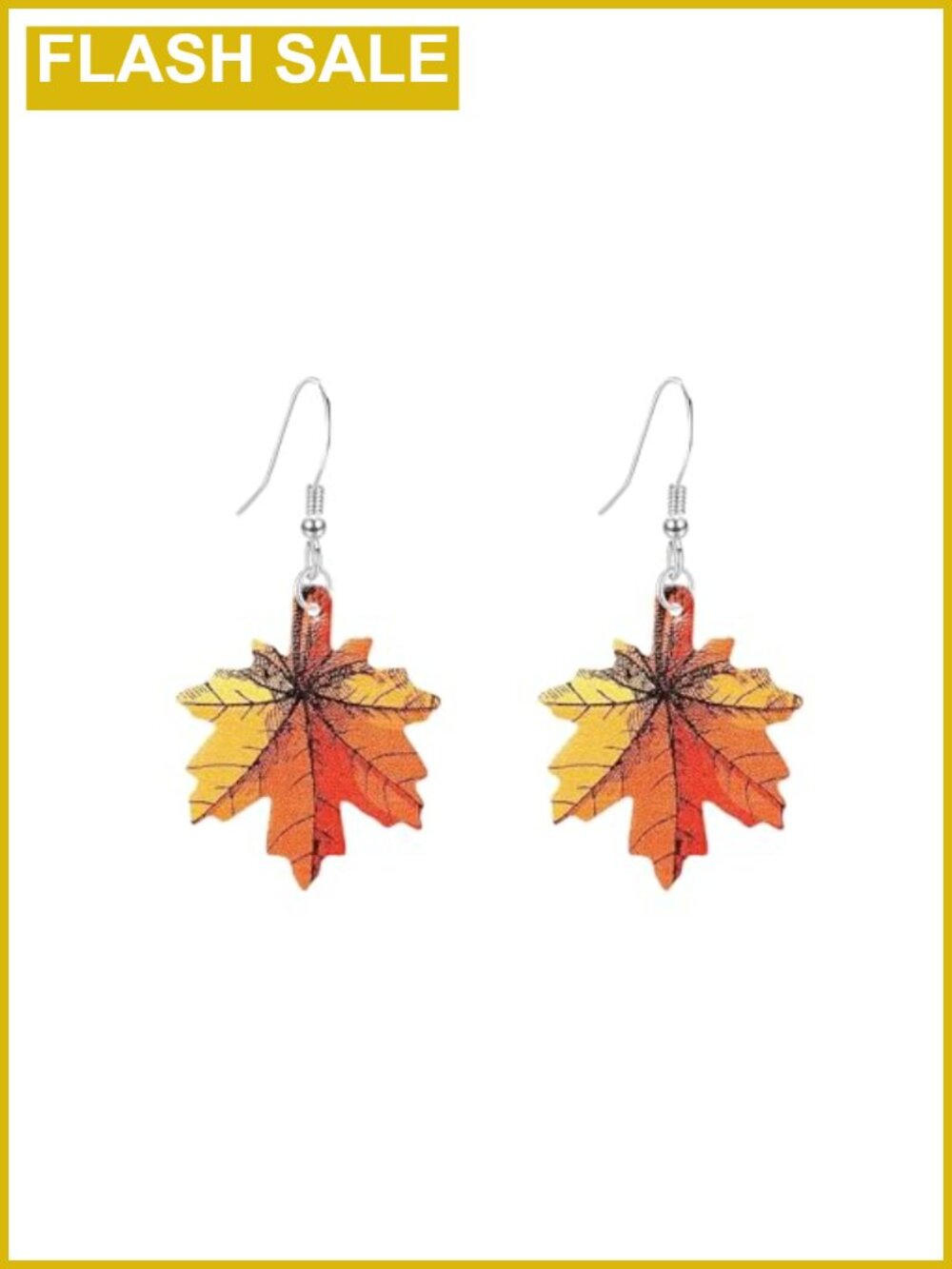 Maple Leaf PU Dangle Earrings Fall Thanksgiving Jewelry